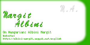 margit albini business card
